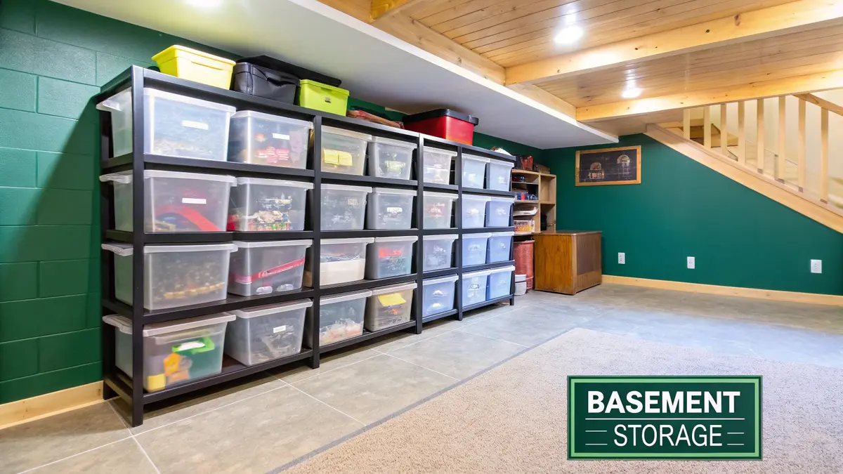 Basement Storage Organization