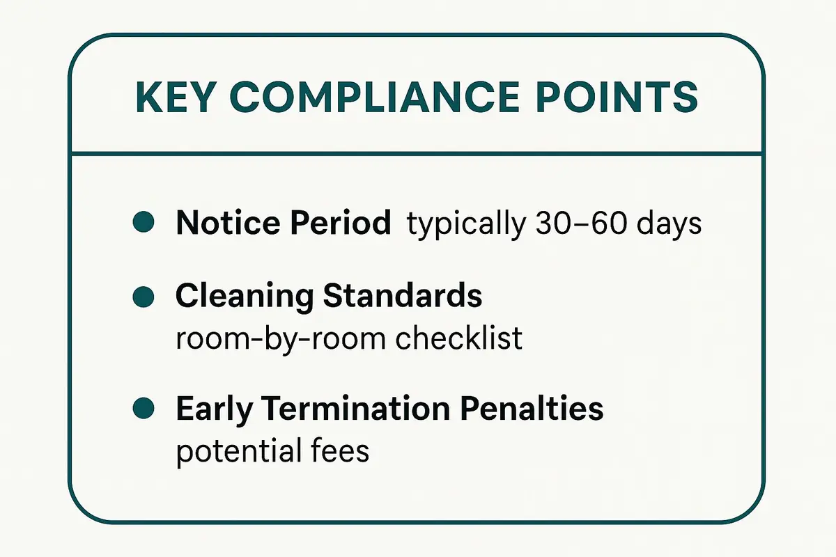 Infographic showing key data about Review and Comply with Lease Terms