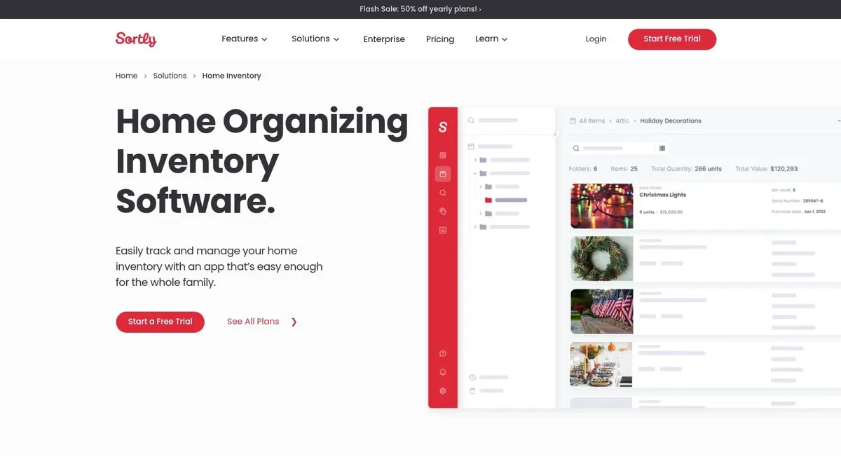 Sortly Home Inventory App