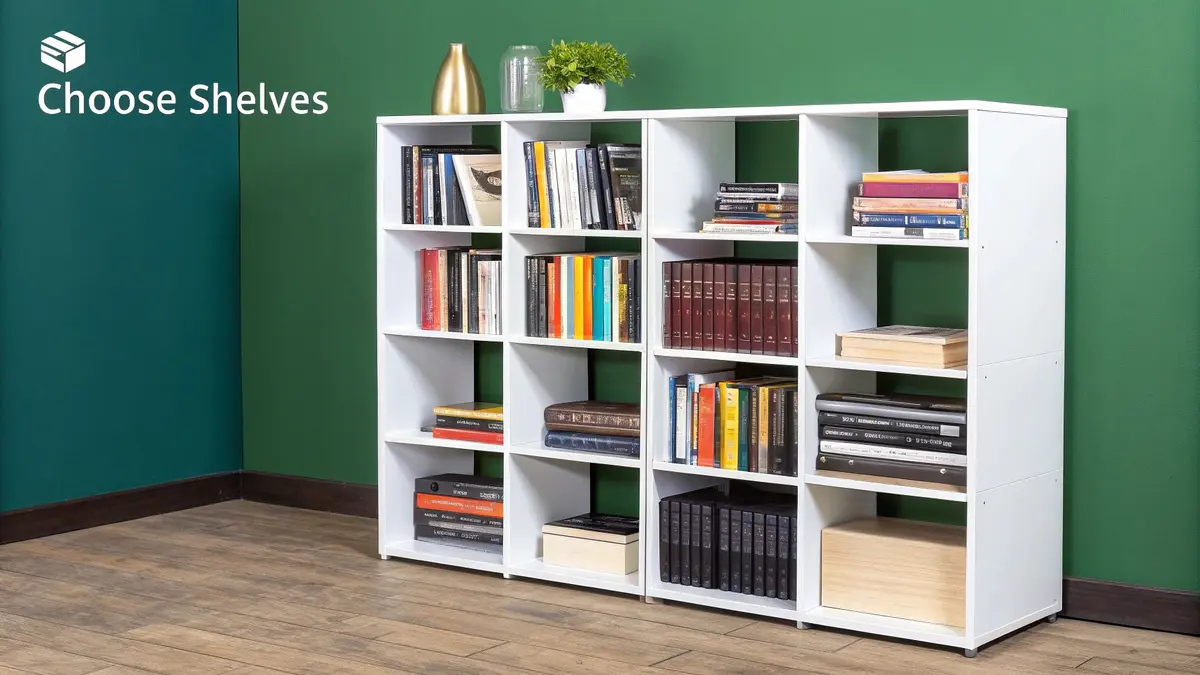 Image of books organized creatively in a small space