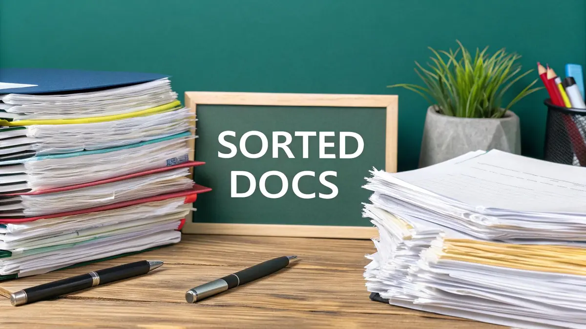 Organized paperwork