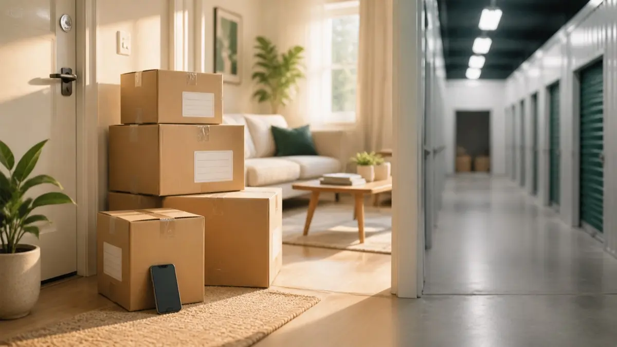 Box-by-box storage at home compared with a traditional self-storage unit