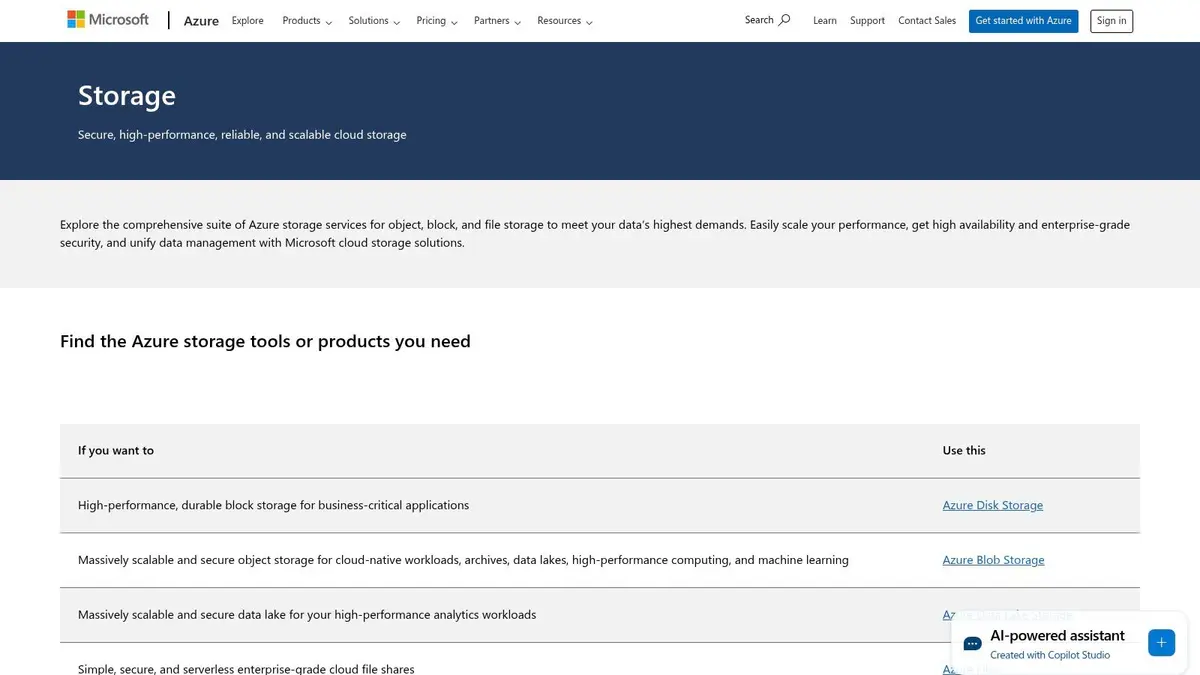 Microsoft Azure Storage